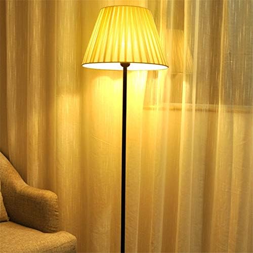 Лампи LED Лампиона Жълт Бяло, Стоящ лампион Полюс Лампа с Метална основа за Всекидневната, офиси, спални, Кабинет Без LED лампи Дъга, под лампа ( цвят : черен размер : 3838155