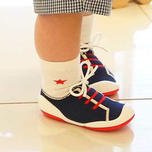 Komuello Boy Girl Baby Toddler Pull up First Уокър Non Slip Soft Cotton Premium Sock Shoes