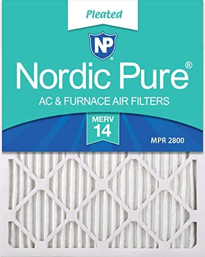 Nordic Pure 14x30x1 (13_7/8x29_7/8) MERV 14 Нагънат Въздушни филтри пещ ac, 8 x 29 7/8 x 3/4 (13.88 x 29.88 x 0.75), точка