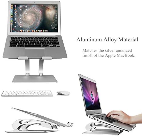Сгъваема Алуминиева Поставка за лаптоп, Подходящ за 11-17 см, Регулируема Мултифункционална поставка за лаптоп Tablet
