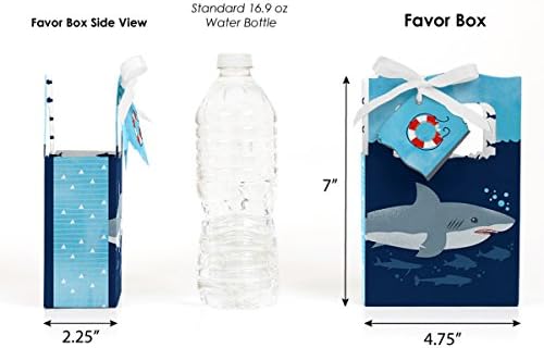 Big Dot of Happiness Shark Zone - Jawsome Shark Viewing Week Party or Birthday Party Favor Boxes-Комплект от 12