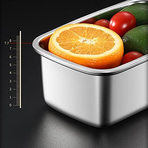 Хладилник Правоъгълен Обяд-Кутия От Неръждаема Стомана Преносим Кутия За Съхранение На Хранителни Продукти