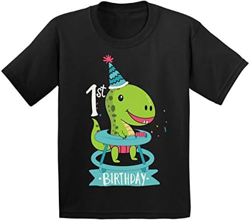 Тромав Стилове на Играчка Камион Детската Риза е Първият Рожден Ден на Момче Подаръци 1st B-Day Party