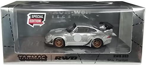 Porsche RWB 993 Phantom Silver Special Edition RAUH-Welt BEGRIFF 1/64 Diecast Model Car by Works Tarmac T64-017-JC