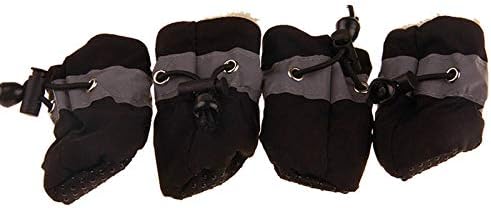 JNFANSHENG Dog Boots Обувки за кучета Зимни грязезащитная, водоустойчива, дишаща, плат за борба с кучета 8 парчета жълт