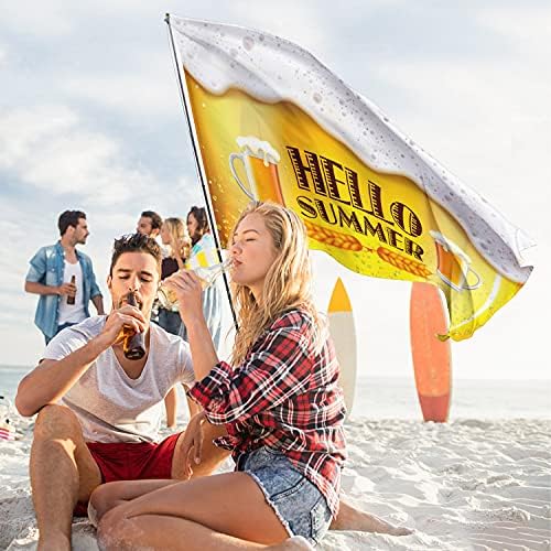 Hello Summer Flag 3x5 Ft Banner Decorations Wheat Beer Yard Sign Party Доставки Holiday Decoration Cool Смешни Flags Welcome