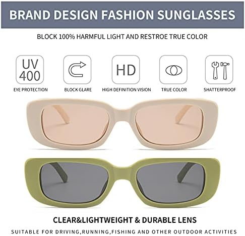 Dollger Правоъгълни Слънчеви Очила за Жени Ретро Модни Слънчеви Очила с UV 400 Защита Квадратна Рамка за Очила