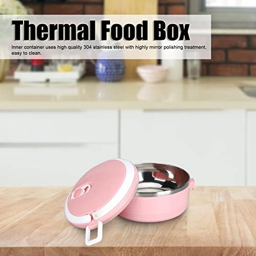 Thermal Food Box, Vent Thermal Design Lunch Box Food Containers Silicone Sealing Design for Family for Camping Travel(Single