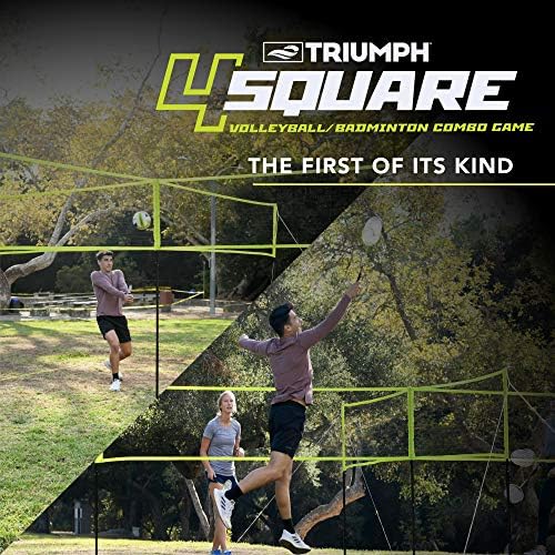 Triumph Sports 4 Square Волейбол/Бадминтон Комбинации и Пиклбол Комбо Аксесоари в комплекта - Няколко стилове на Разположение