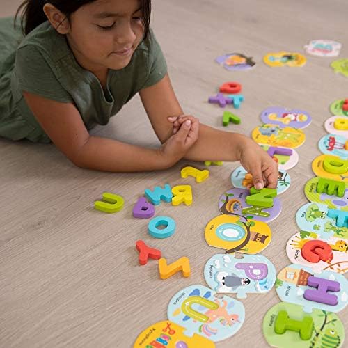 Fat Brain Toys Number & Alpha Пъзел Combo - Match & Learn Letters & Numbers Early Learning Toys for Ages 3 to 4