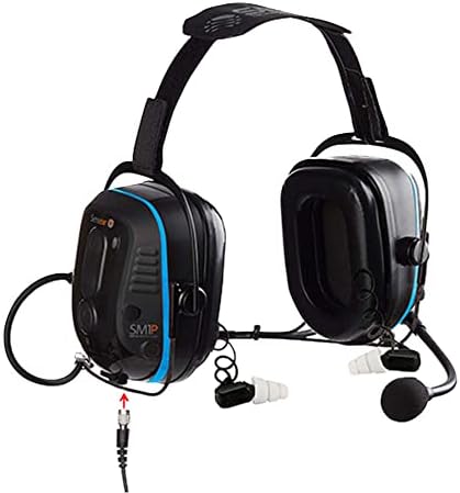 SENSEAR SM1P-ISDP Extreme Noise Smart Wireless Communication Industrial Headset, За гърло, 31dB NRR, намаляване на шума