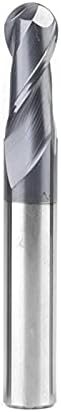WUXUN HRC50 2 флейти топка на носа бележка fresa волфрам карбид машина машина с CNC режещи инструменти R0.5 1 мм, 2 мм и 3 мм, 4 мм, 6 мм (диаметър на рязане край : 1 бр. размери : R2X4DX50L 2