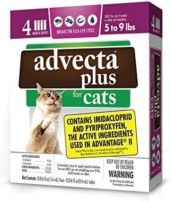 Advecta Plus Flea Преса-On, Профилактика на бълхи за котки, 4 месеца доставка