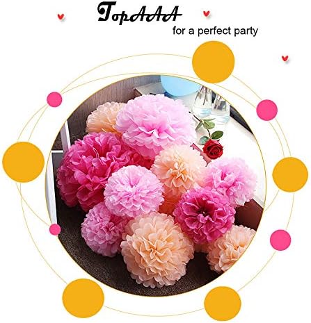 TopAAA 12pcs Tissue Paper Flower Помераните САМ Wedding Birthday Party Decorations of 10 inches (Gold)