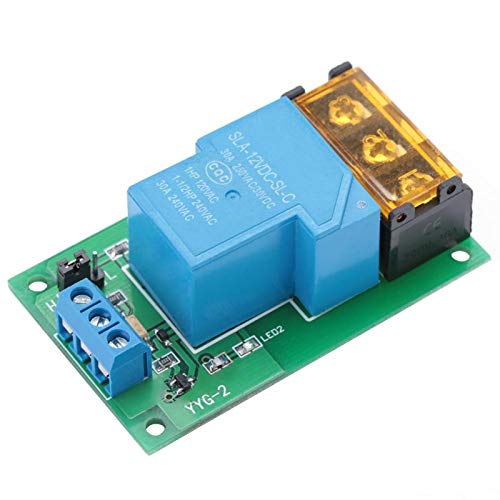 30A High Low Level Trigger Optocoupler Isolation Relay Module High Power One Way Relay for PLC Equipment Industrial Systems(12VDC)