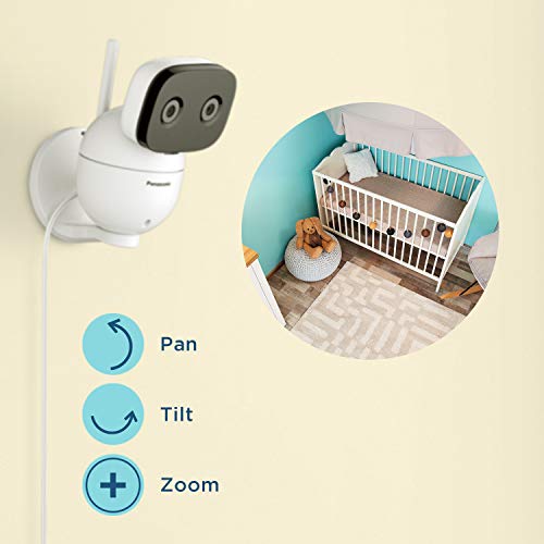 Видеоняня Panasonic Видео Бебе Монитор с дистанционно канче/наклон/увеличение, сверхдальним диапазон, от защитена връзка