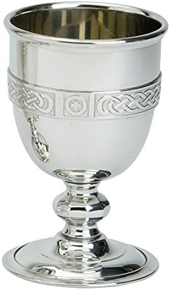 Edwin Blyde Традиционен класически прост купа с келтски проводник на богато украсен база и дръжка, 5 см, 12,5 x 8 x 7,5