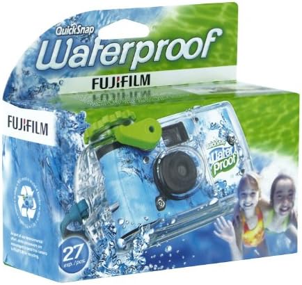 Fujifilm Quick Snap Waterproof 27 exp. 35mm Camera 800 film,син/Зелен/бял,1 опаковка