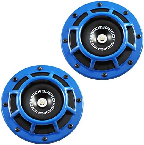Sickspeed 2Pc Blue Super Loud Compact Electric Blast Тона Horn for Car/Truck/SUV 12V P5 for Ford Transit Connect