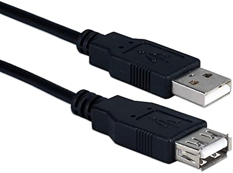 QVS CC2210C-06 6 фута. Високоскоростен Черно удължителен кабел, USB 2.0