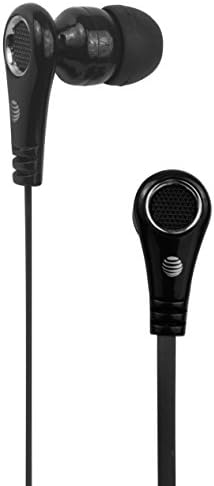 AT&T PEB01-WHT Стерео слушалки-втулки с кабел без entanglements, бял