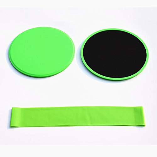 Fansipro Gliding Disks Sliders Exercise Strength Stability Коремните Слайдове+Участък-Колан, Зелен