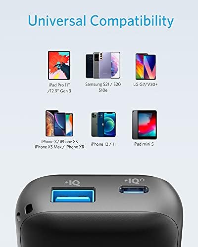 Преносимо зарядно Anker, 10000 ма Power Bank с USB-C Power Delivery (25 W), PowerCore 10000 режисьорска версия за iPhone