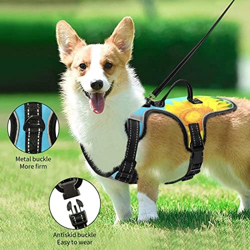 No Pull Dog Harness Dog Harness,Adjustable Tactical Dog Harness Светлоотразителни Oxford Soft Net Дишаща Пет Vest for Small Medium Large Dogs
