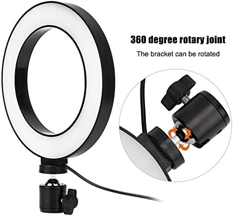 Dimmable LED Light Ring Kit, 6 inch LED Light Ring Living Broadcast Selfie Fill Lamp Dimmable 3 Режима на светлина е Съвместимо