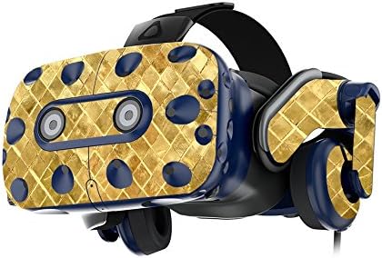 Кожата MightySkins е Съвместима със слушалки HTC Vive Pro VR - Златни плочки | Защитно, здрава и уникална vinyl стикер | Лесно се нанася, се отстранява и обръща стилове | Произведено