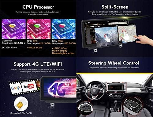 Кола Стерео Android 10,0 Радио 2 Din Главното Устройство за BMW X1 F48 ~2018 GPS Навигация 10,25-инчов MP5 Мултимедиен