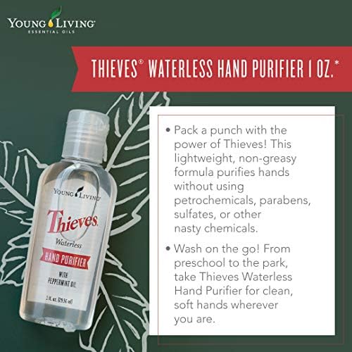 Thieves Waterless Hand Purifier 3 pack of 1 fl. oz. by Young Living Essential Oils