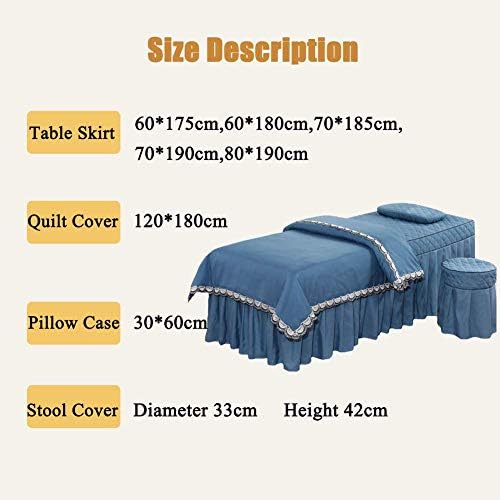 ZHUAN Massage Table Sheet Sets with Face Rest Hole Massage Table Skirt Spa Bed Cover Fitted Table Skirt for Beauty Salon