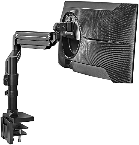 AVLT Single 17-49 Монитор Arm Desk Pole Mount fits One Супер Ultrawide Monitor Full Motion Height Tilt, Swivel Rotation