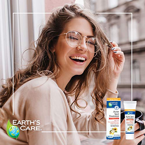 Earth's Care Acne Spot Treatment - 10% Сяра крем е Лекарство за почистване на кистозна акне, пъпки и черни точки по лицето