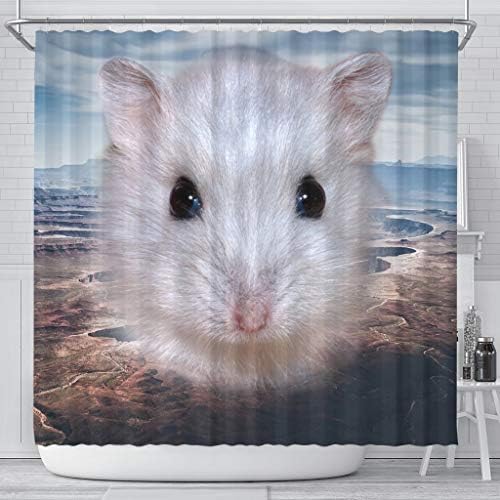 Pawfeel Сладко Кембъл s Dwarf Hamster Print Завеси за душ