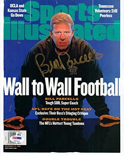 Bill Parcells Джайънтс HOF Coach Signed Sports Illustrated SI Cover 12/14/98 PSA/DNA auto