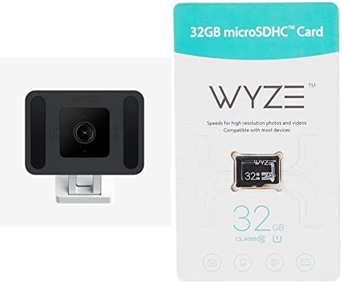 Wyze Window Mount for Wyze Cam v3 & Labs Expandable Storage 32GB microSDHC Card Class 10, Черно - WYZEMSD32C10