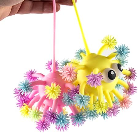 IYSHOUGONG 4 Pack Таралеж Glowing Toys Glow Flash Kid Ball Toy Anti Stress Light Glowing Toys Stress Relief Toy Anti-Stress