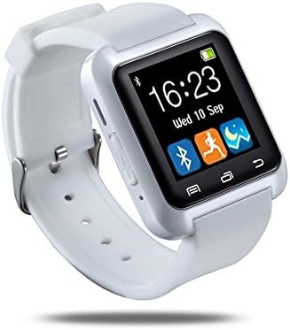 AlexanderWorld Bluetooth Smart Watch Remote Camera Import PC ABS Alloy Plastic (White)