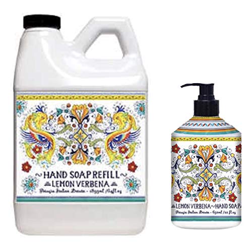Home and Body Company Италиански Набор от сапун за ръце Deruta 22 грама Сапуни с бутилка попълване 64 грама -Сладки Orange