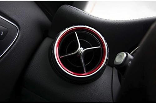 Xotic Tech AC Air Outlet Vent Front + Side Rings Trims Cover Decoration Съвместими с Mercedes Benz CLA GLA Class 2013-18