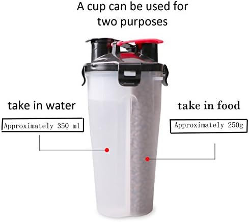 s-lifeeling Pet Dog Outdoor Travel Portable Cup Multifunction 2 In 1 Dog Drinking Water Bottle Dual-Purpose Dog Storage