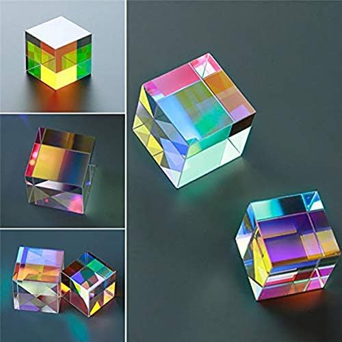 BEIUFRHOWQ Оптично стъкло Dichroic Cube Prism RGB Combiner Образователен подарък (15X15X15 мм, стил A)