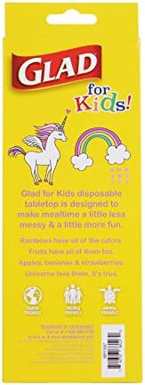 GLAD for Kids Paper Straws | Unicorn Хартиени сламки с забавен и очарователен дизайн за деца | 50 Ct Еднократна употреба