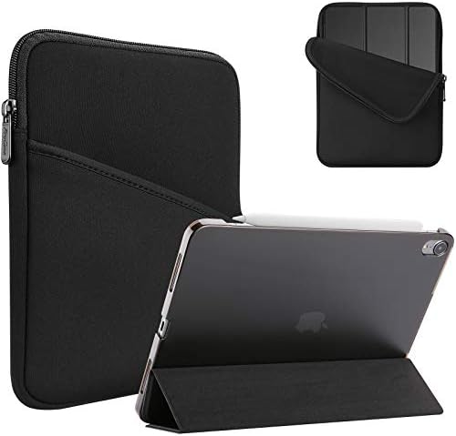 ProCase iPad Air 4 Case 10.9 Inch 2020 with Tablet Sleeve Case, Slim Stand Hard Back Shell Smart Cover + Защитно чанта с преден джоб за iPad Air 4-то поколение A2316 A2324 A2325 A2072-Черен