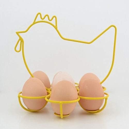 SHUANGSHI Egg Holder Trays, Creative Chicken Shape 7 Egg Trays Portable Egg Holder Storage Food Savers Space Tray Eggs