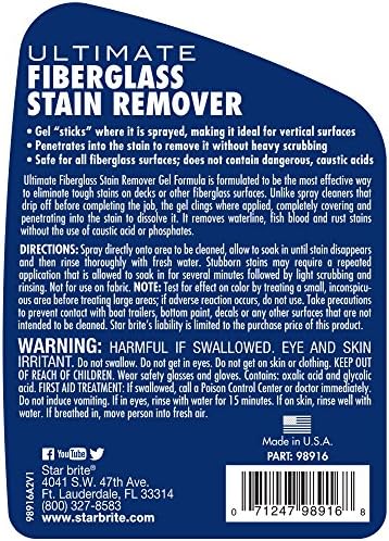 Ultimate Фибростъкло Stain Remover Spray Gel - Гел се Придържаме и прониква, за отстраняване на твърди петна без тежка