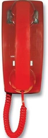 Viking Electronics K-1500P-W, Червен, Без Циферблата Стенен Телефон С Гласово