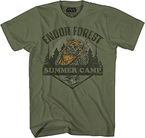 STAR WARS Endor Forest Summer Camp Ewok Endor Връщане на Джедаите Смешни Humor Adult Tee Graphic T-Shirt for Men Tshirt